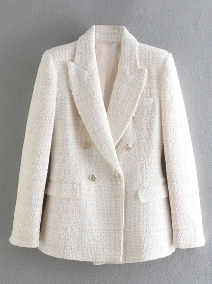 Ladies Double Button Front Coat