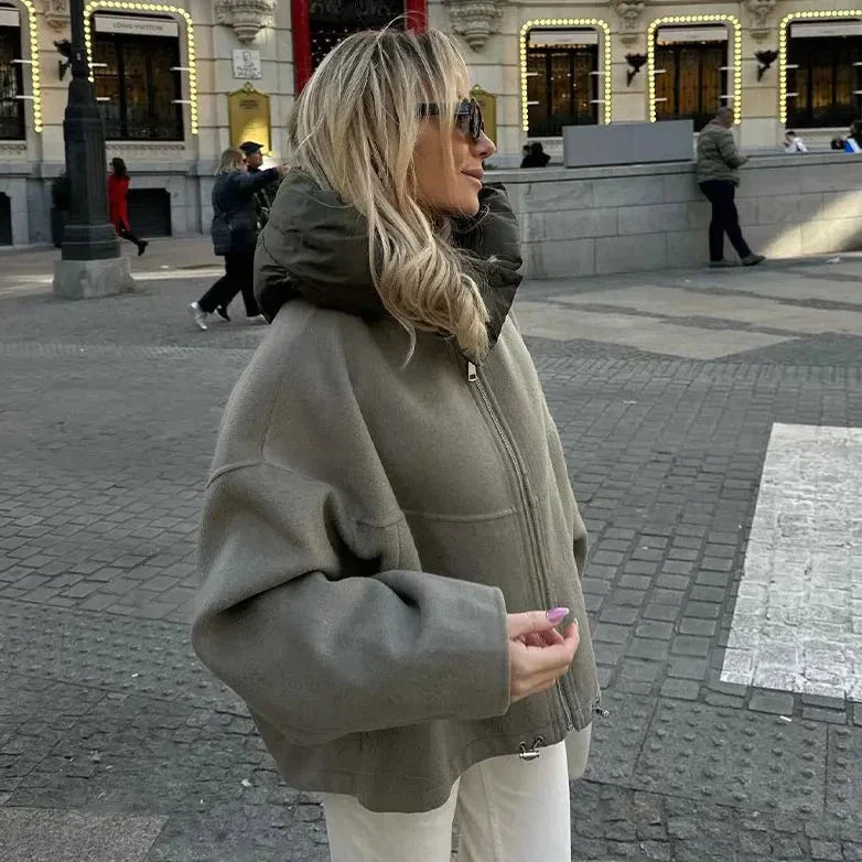 Ladies Waterproof Hooded Zip Jacket