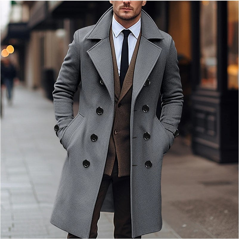 Warm Double Breasted Long Winter Coat
