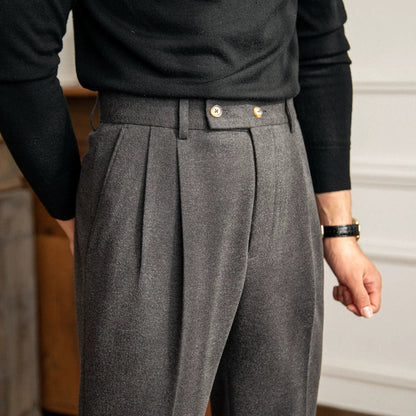 Slim Fit Formal Wool Trousers