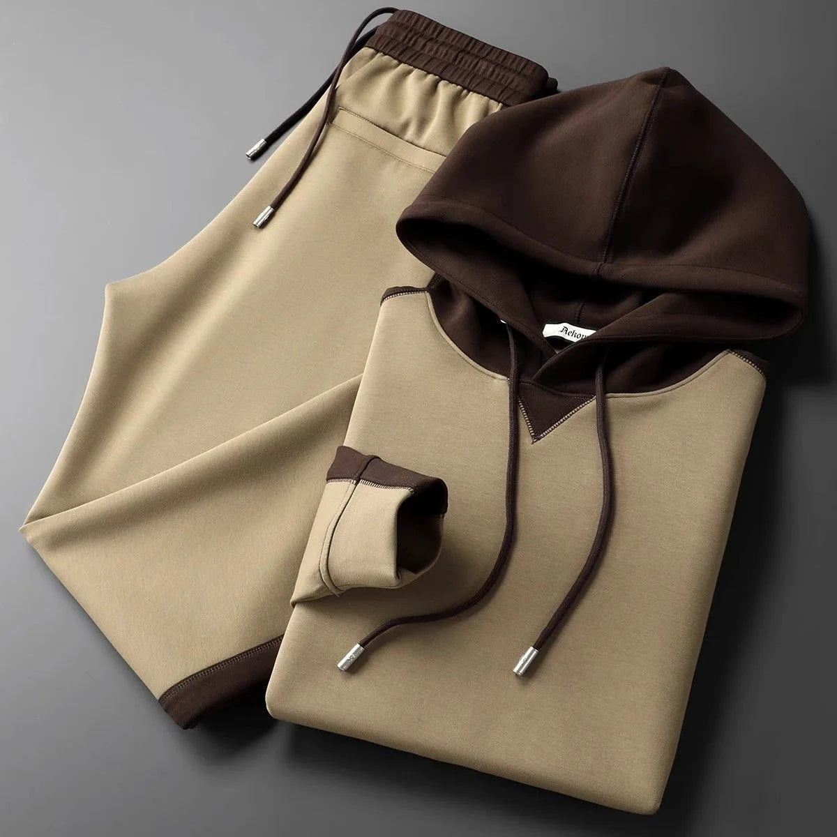 Image of Darryl | Men's Color Block Hoodie Set Tracksuit
