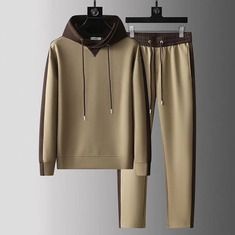 Image of Darryl | Men's Color Block Hoodie Set Tracksuit