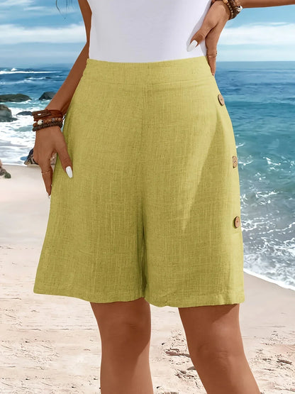 Classic Button Fly Casual Shorts