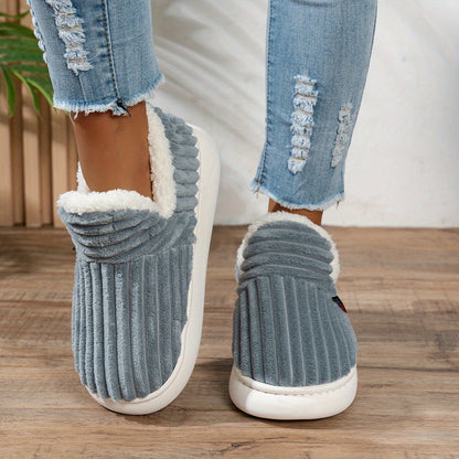 Warm Cozy Women's Slipper Shoes with Grip Soles