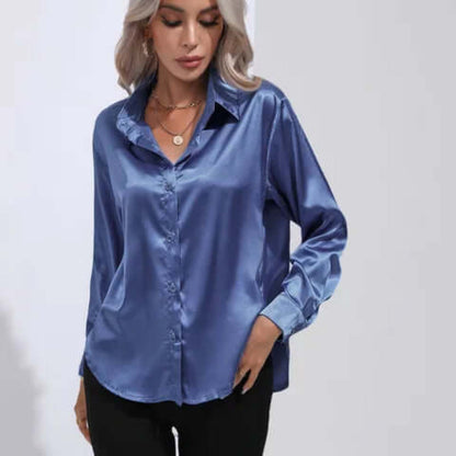 Ladies Soft Flowy Long Sleeve Shirt