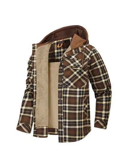 Plaid Hoodie Winter Jacket