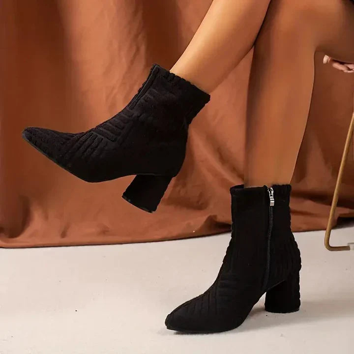 Classic High Heel Ankle Boots for Women - Olytrend