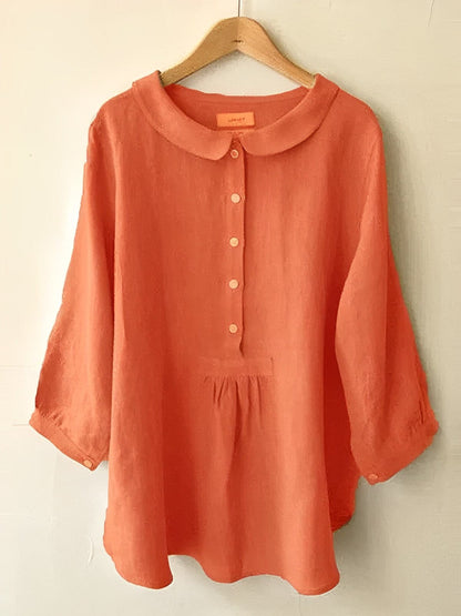 Relaxed Fit Womens Blouse with Short Sleeves