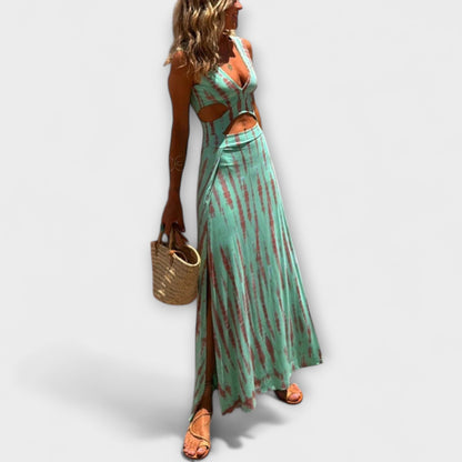 Colorful Cutout Party Maxi Dress for Women