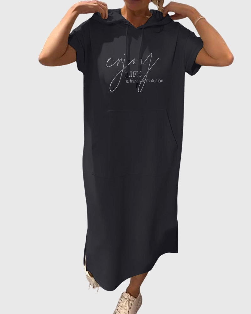 Relaxed Fit Hooded Dress