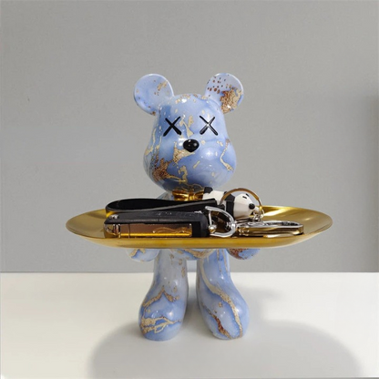 Decorative Storage Figure – Bruno Table Bear-Light blue-The Livary