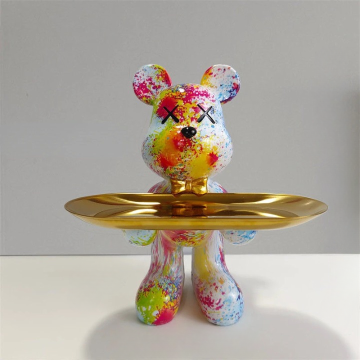 Decorative Storage Figure – Bruno Table Bear-Multicoloured-The Livary