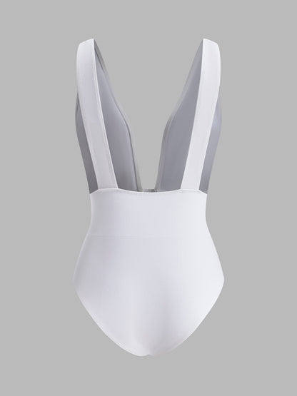 Low Back High Neck One Piece Swimsuit