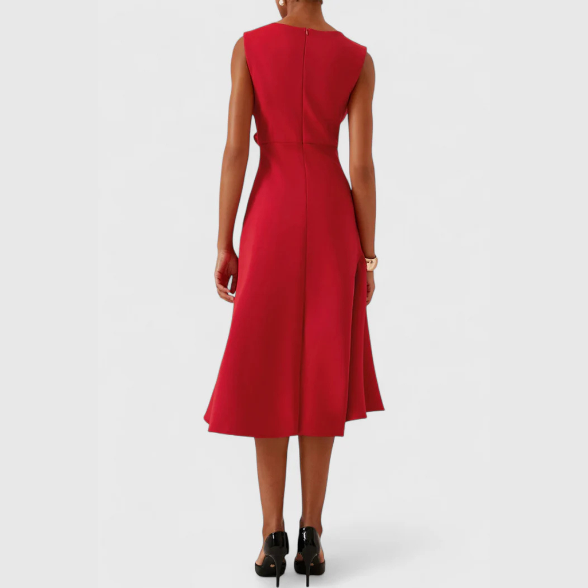 Image of Delilah | Women's Sleeveless Wrap Midi Dress