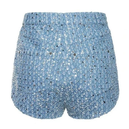 Denim Set with Sequins - Nova-Blue-XS-Nora Luxe
