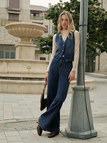 Classic Blue Jean Vest