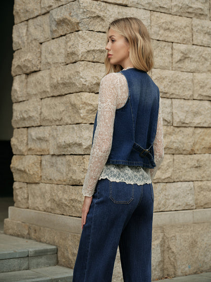 Classic Blue Jean Vest