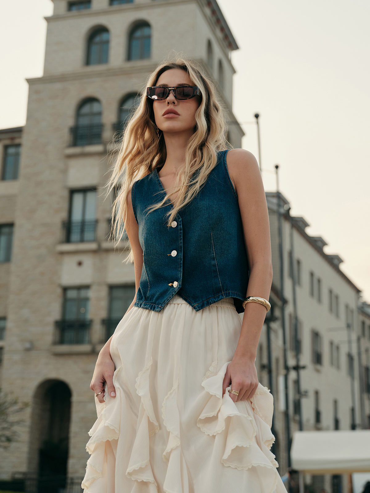 Classic Blue Jean Vest - Pexav