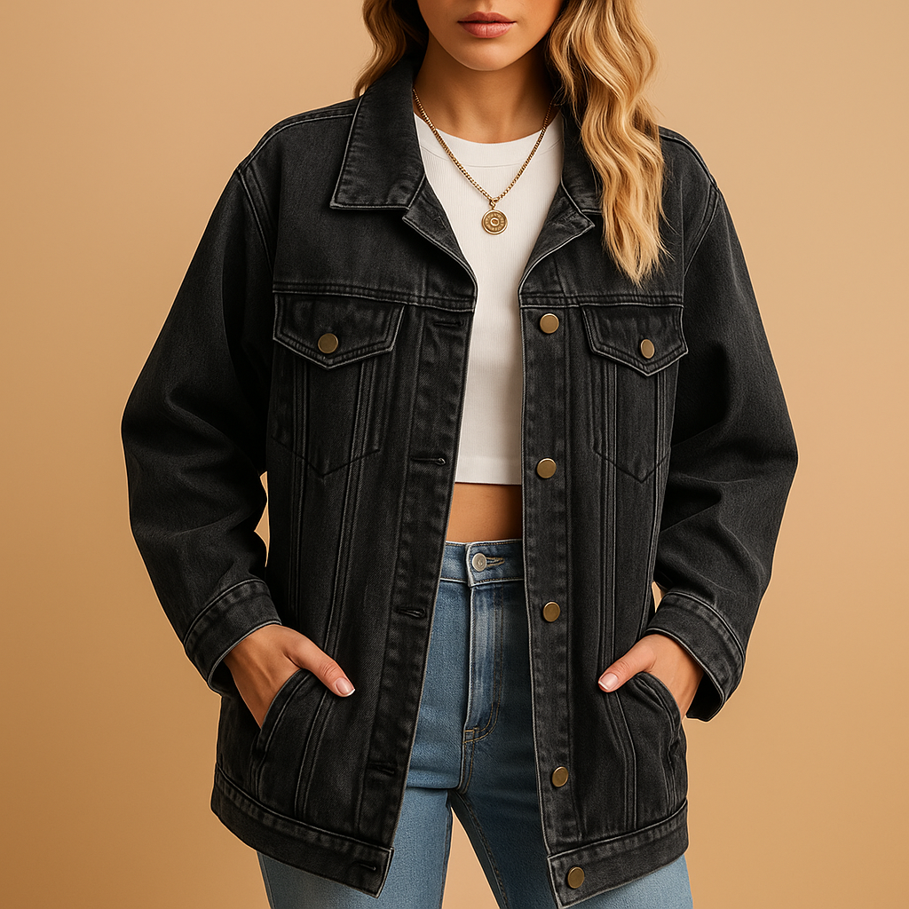 Women's Blue Winter Coat Jacket - Nocini