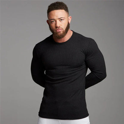 Image of Derrick | Men's Long Sleeve Ribbed Sweater