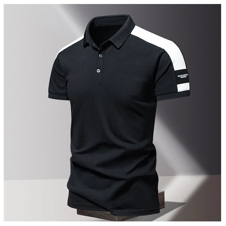 Men's Slim Fit Polo Shirt - Lightweight Short Sleeve Tee