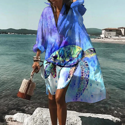Casual Loose Fit Women's Midi Dress