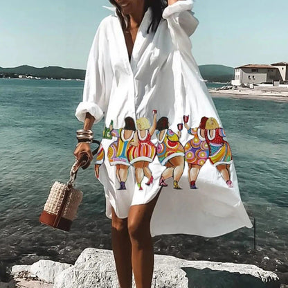 Casual Loose Fit Women's Midi Dress