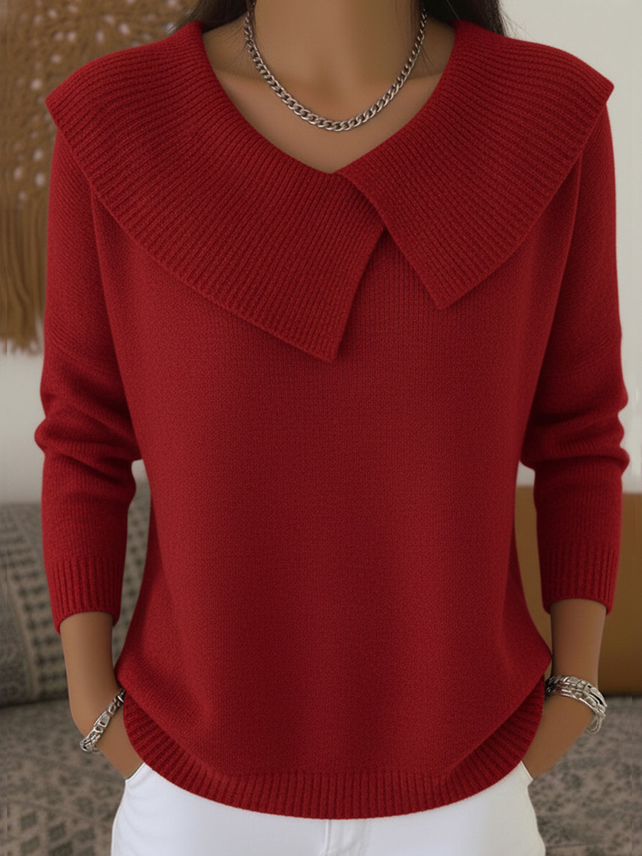 Classic Fit Women's Long Sleeve Crew Sweater - Olytrend