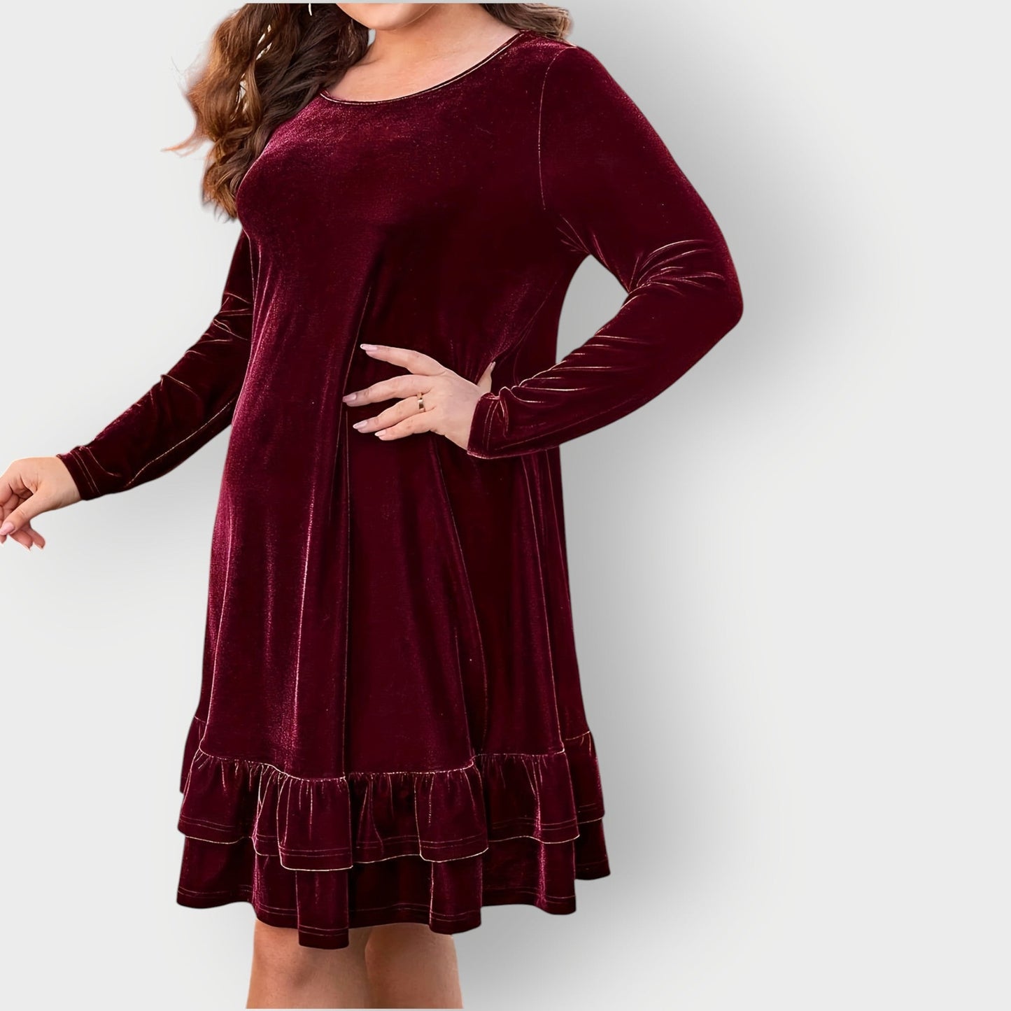 Elegant Knee Length Casual Dress - Olytrend