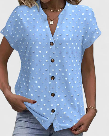 Relaxed Fit Casual V-Neck Tee