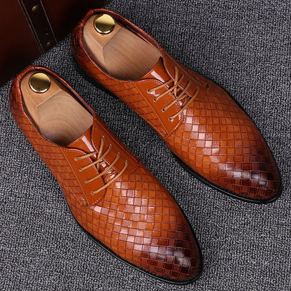 Classic Brown Leather Tie Shoes - Olytrend