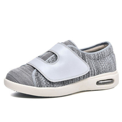 Diabetic Walking Shoes for Wide Swollen Feet - ComfortPlus-Gray-4.0-Nora Luxe