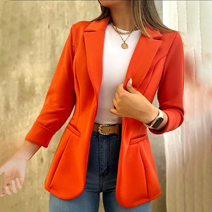 Slim Fit Ladies Tailored Blazer Jacket - Olytrend