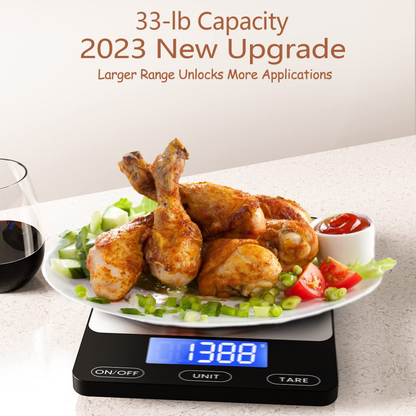 Digital Kitchen Scale - PrecisionPro-Black-Nora Luxe