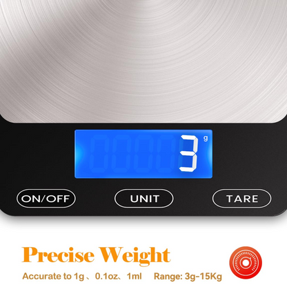 Digital Kitchen Scale - PrecisionPro-Black-Nora Luxe