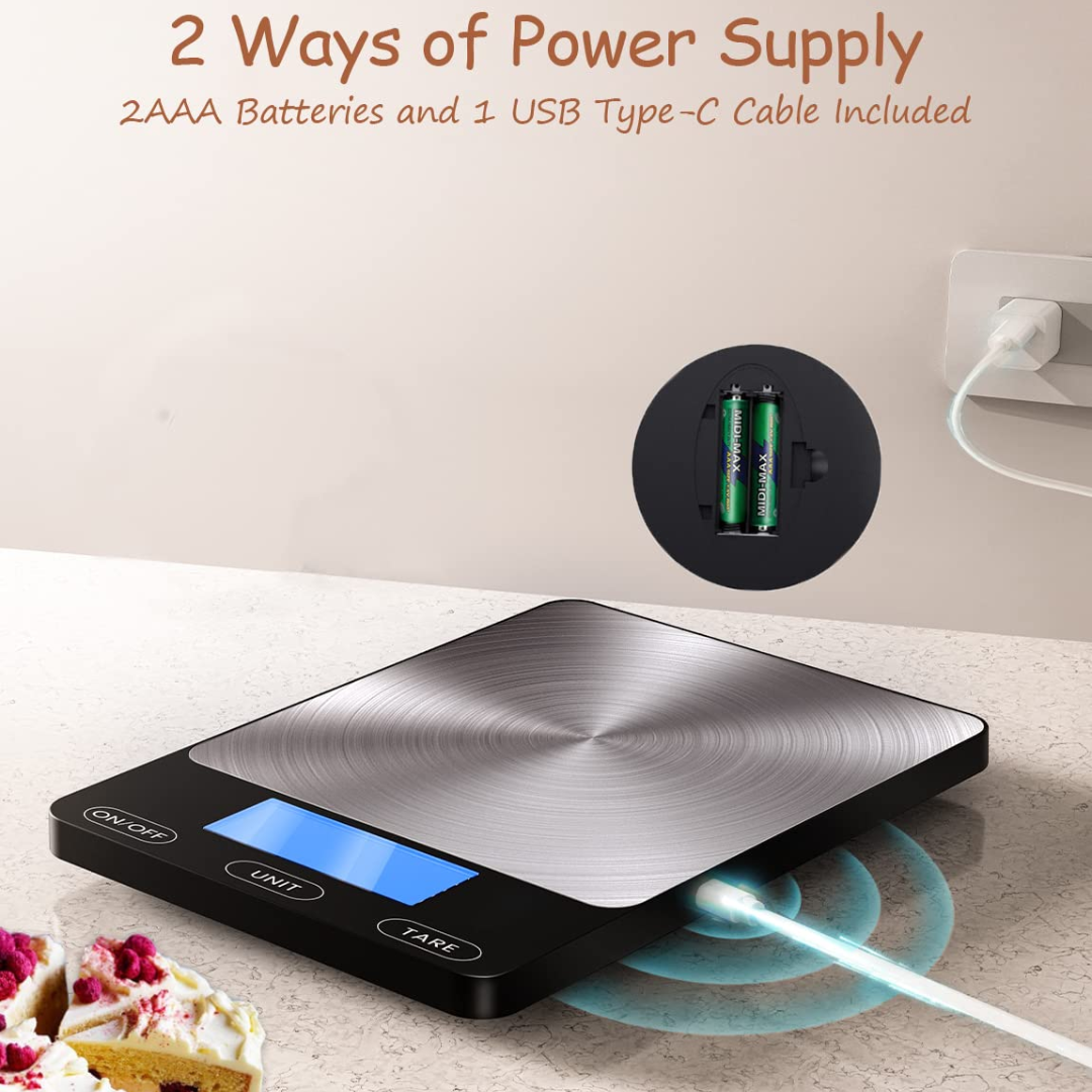 Digital Kitchen Scale - PrecisionPro-Black-Nora Luxe