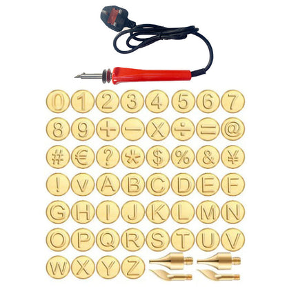 DIY Burner Engraving Kit – AlphaCraft-Brand pen + 56 Letters and Numbers Brand pen + 28 Letters (including attachments)-Nora Luxe