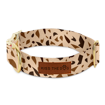 Dog Collar with Golden Accents – GoldenTerra-XS / 0.59 in-Nora Luxe