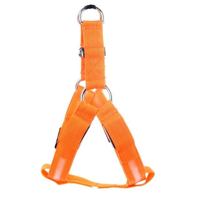 Dog harness with LED - Glow&Go-Orange-XS-Nora Luxe