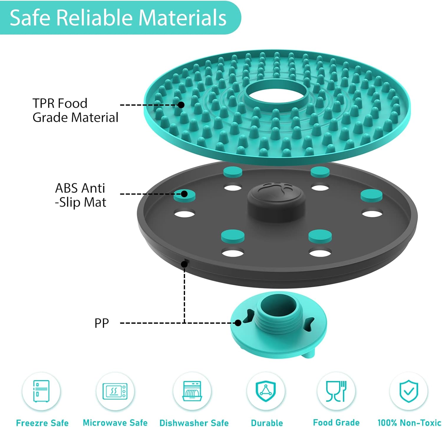 Dog Lick Mat – Feeding Bowl for Anxiety Relief-Blue-Nora Luxe