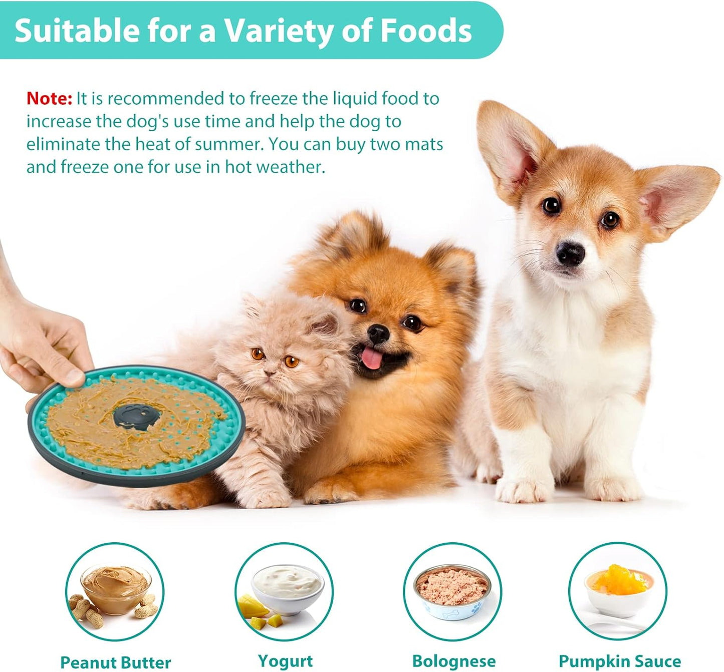 Dog Lick Mat – Feeding Bowl for Anxiety Relief-Blue-Nora Luxe