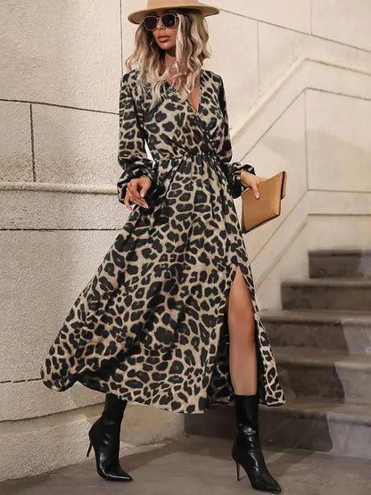 Image of Donna | Women's V-Neck Wrap Maxi Dress
