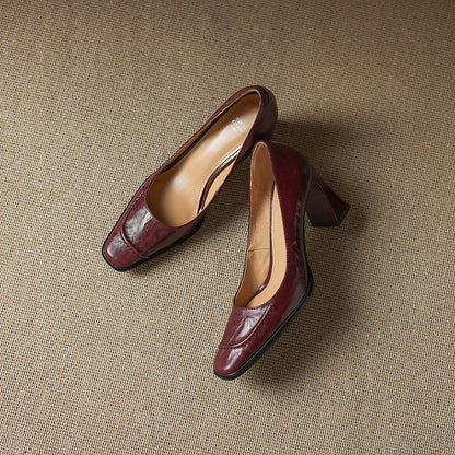 Image of Doris | Women's Block Heels Slip On Shoes