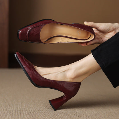 Classic Women's High Heel Slip On Shoes - Olytrend