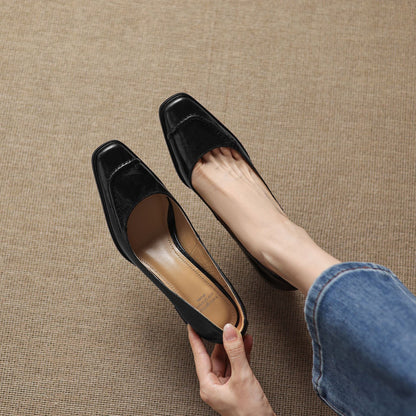 Image of Doris | Women's Block Heels Slip On Shoes