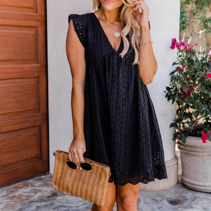 Image of Doris | Women's Sleeveless A-Line Mini Dress