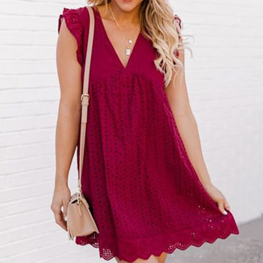Image of Doris | Women's Sleeveless A-Line Mini Dress