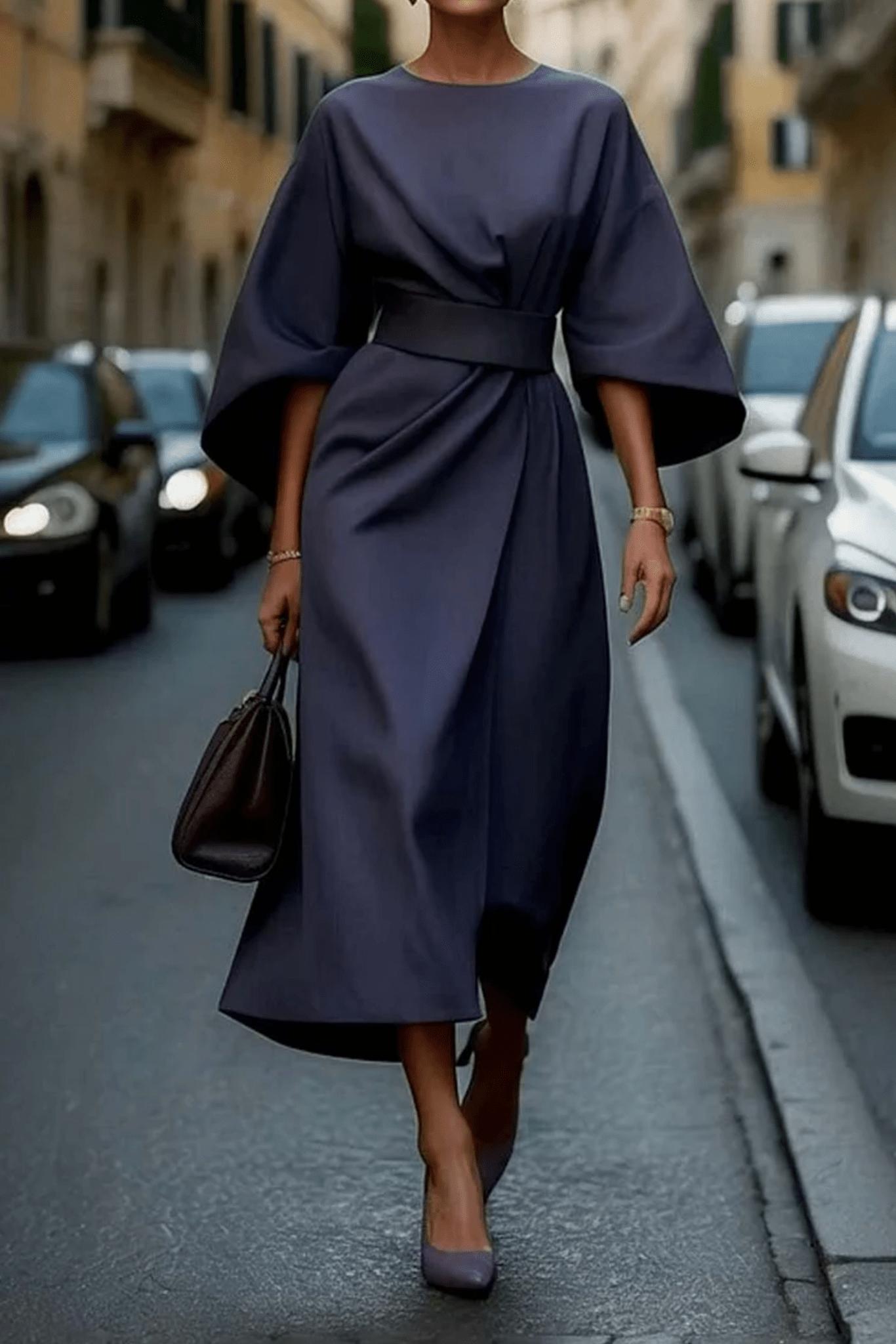 Elegant Ladies' Long Sleeve Dress - Olytrend