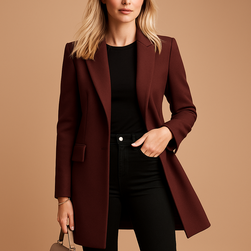 Women’s double-breasted trench coat with a tailored fit and classic details, ideal for formal, work, and everyday outfits.