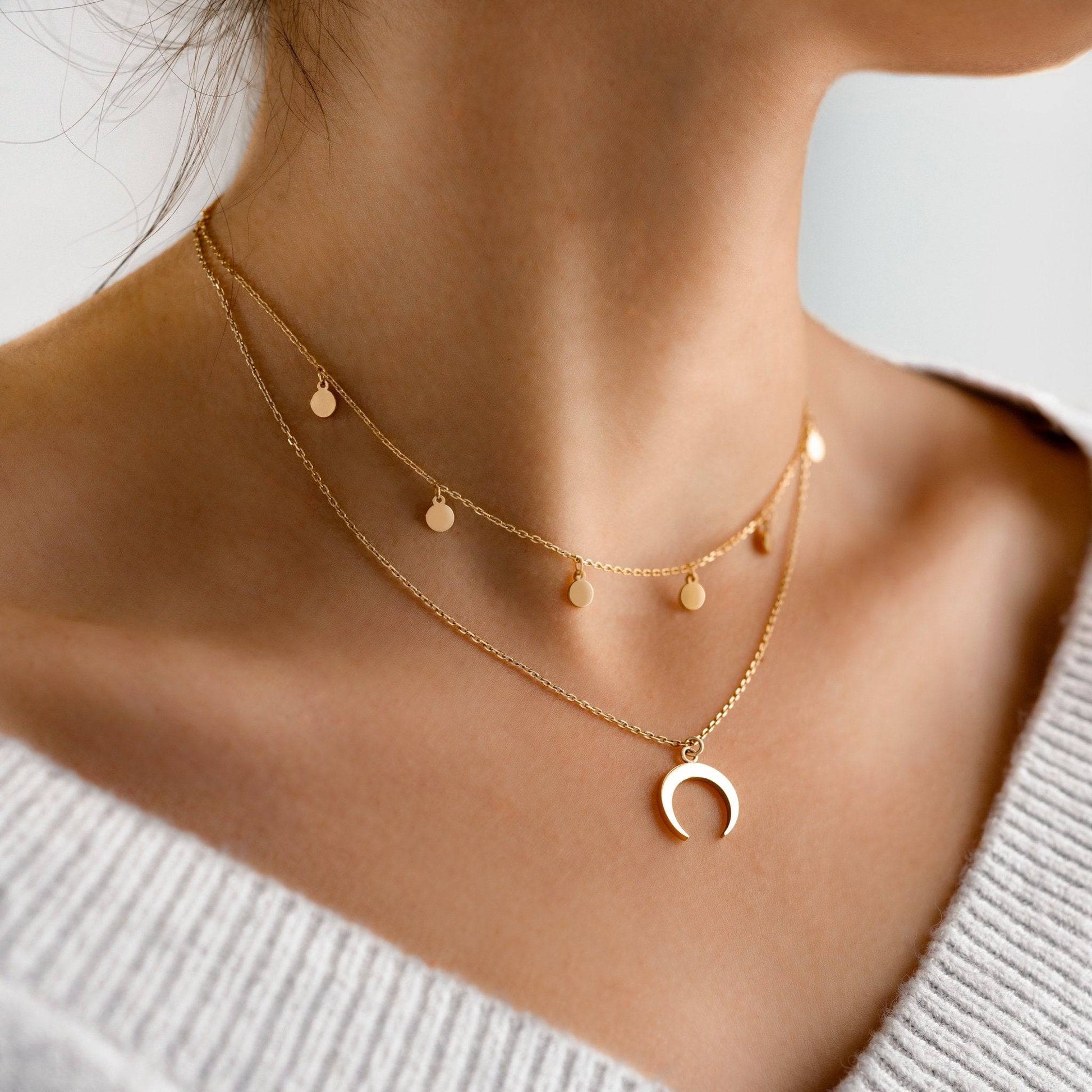 Delicate Chain Double Layer Necklace - Pexav